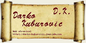 Darko Kuburović vizit kartica